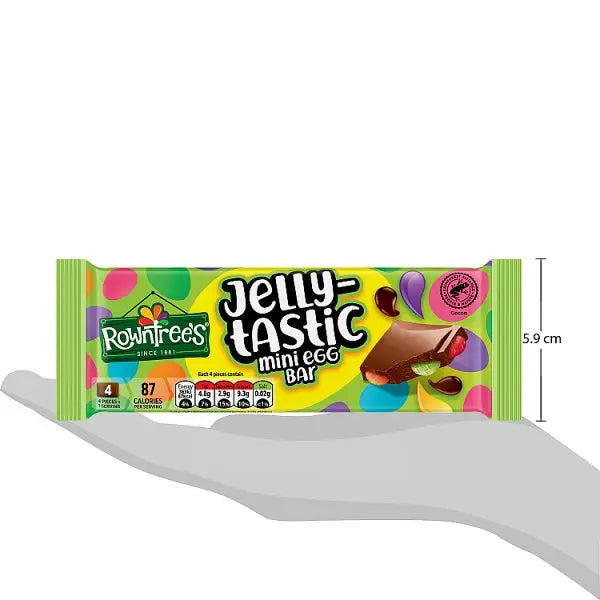 Rowntree's Jelly-Tastic Mini Egg Chocolate Sharing Bar 100g (Case of 18)