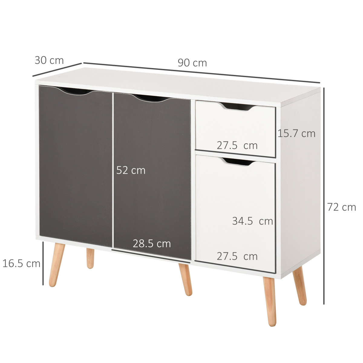 Storage Cabinet Sideboard with Drawer Bedroom, Living Room, Home Office