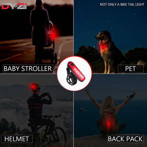 USB Rechargeable bike lights Set-Super Bright Front LED Bicycle Light sets-Water Resistant Tail Light Easy to Fit & Mount-Built in Powerbank for charging devices