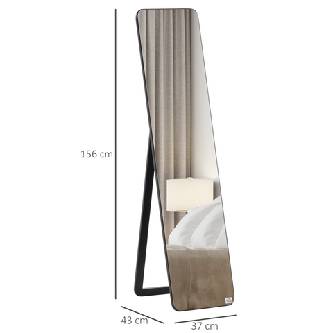 Full Length Mirror Free Standing or Wall Mount Dressing Bedroom Black