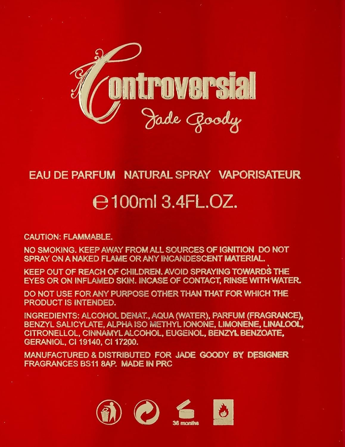 Jade Goody Controversial Eau de Parfum Spray 100ml