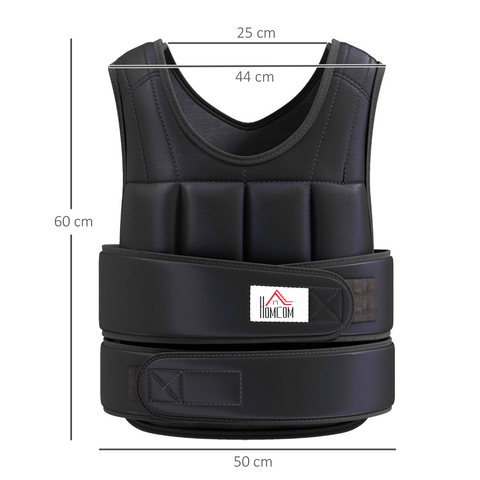 20KGS Adjustable Weight Vest Running Gym Training Weight Loss HOMCOM