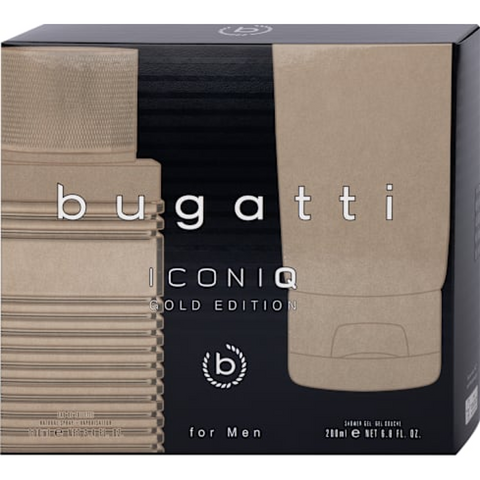 Bugatti Iconiq Gold For Men Gift Set (Eau De Toilette Spray 100ml  Shower Gel 200ml)