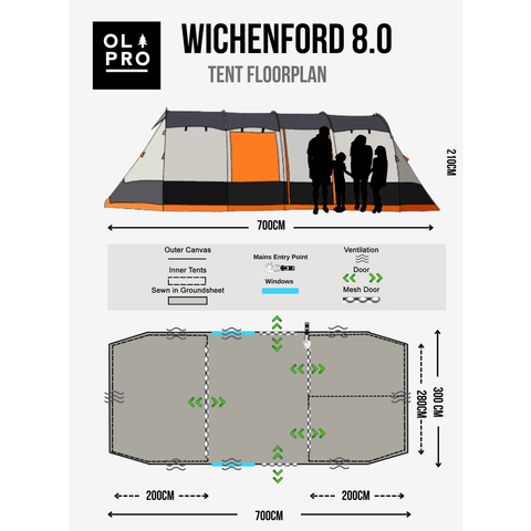 Wichenford 8.0 -  8 Person Tent