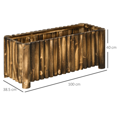 Fir Plant PotFlower Bed Wooden 4 Feet 100Lx 40Wx40H cm