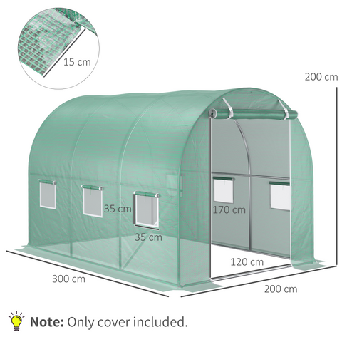 10x7ft Greenhouse Replacement Cover Winter