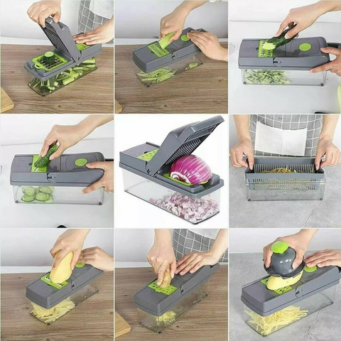 15-In-1 Vegetable Fruit Chopper Cutter Food Onion Veggie Dicer Kitchen Slicer