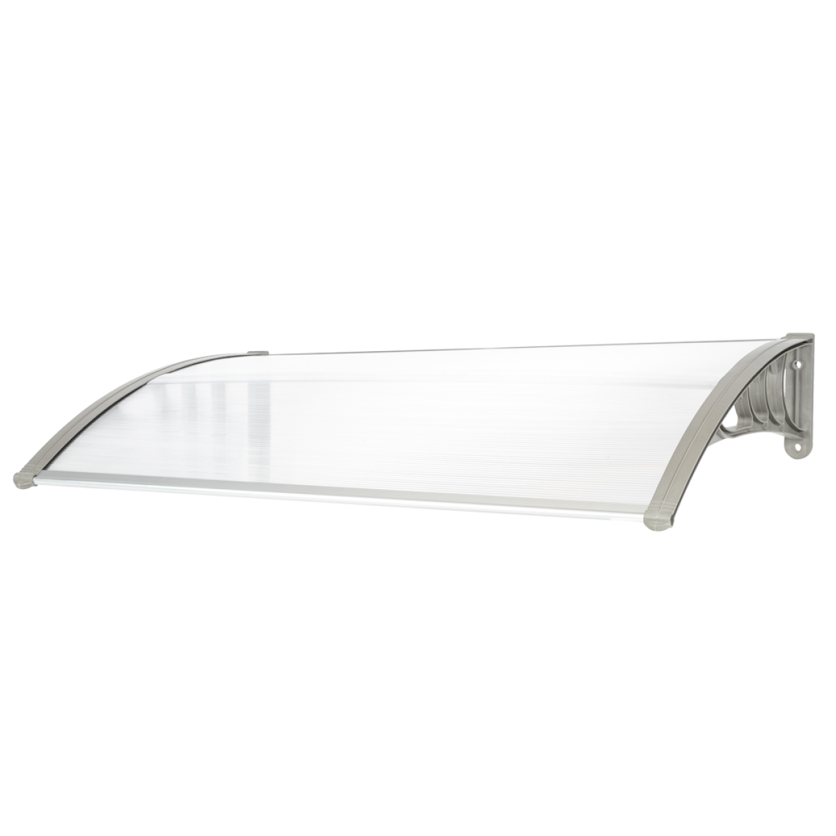 HT-120 x 80 Household Application Door & Window Rain Cover Eaves Canopy White & Gray Bracket