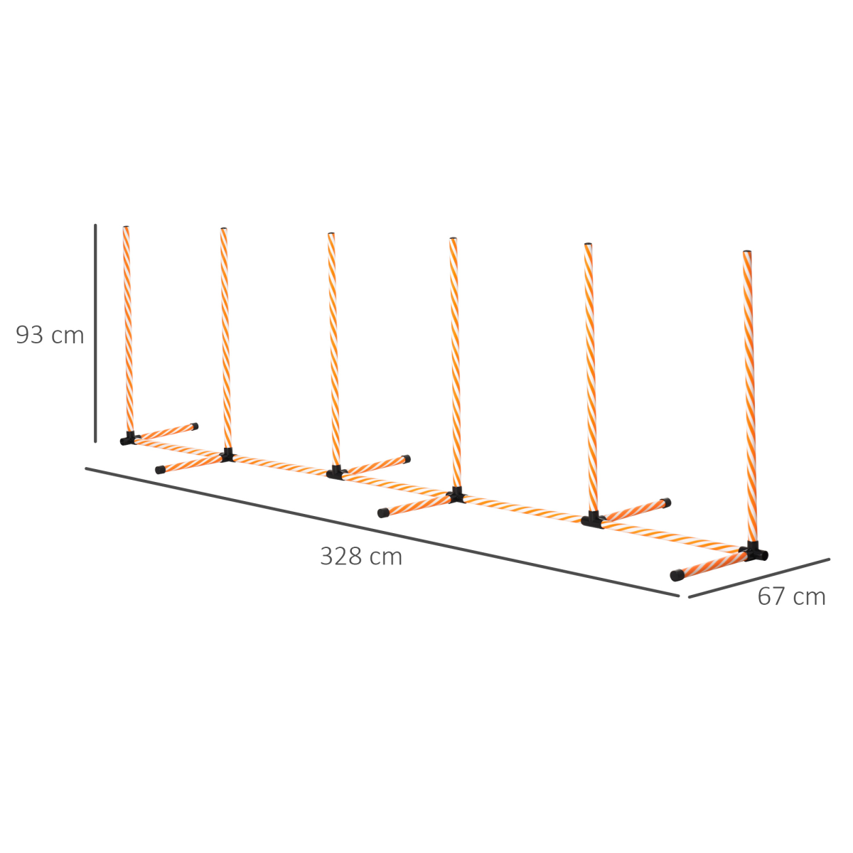 Dog Agility Weave Poles Training Obstacle Course Set Slalom Equipment w/ Whistle
