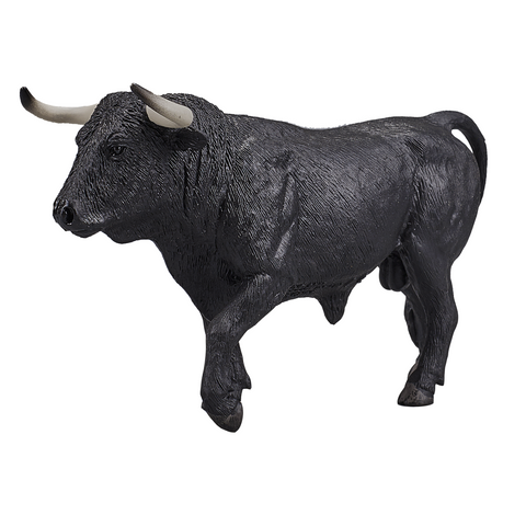 Spanish Bull Toy Figure  Realistic Farm Animal Model