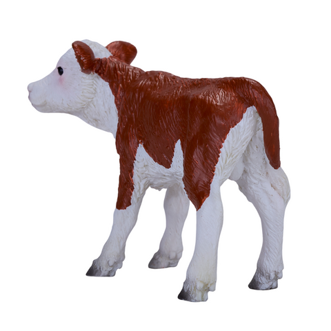 Hereford Calf Toy  Farm Animal Figurine