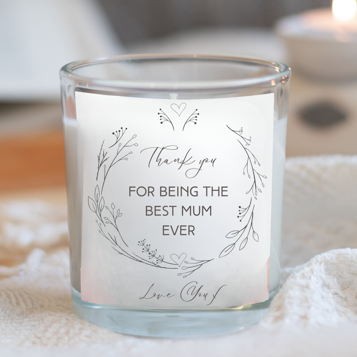 Thank you For Being The Best Mum Ever Candle Gift Set | Scented Candle Gift Box | Mums Gift Box | Mums Gift Hamper | Best Mum Hamper UK