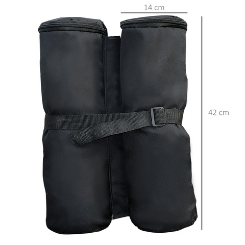 4 Pc Gazebo Sand Bag Weight Set-Black