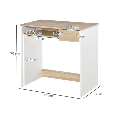 Compact Computer Table Oak