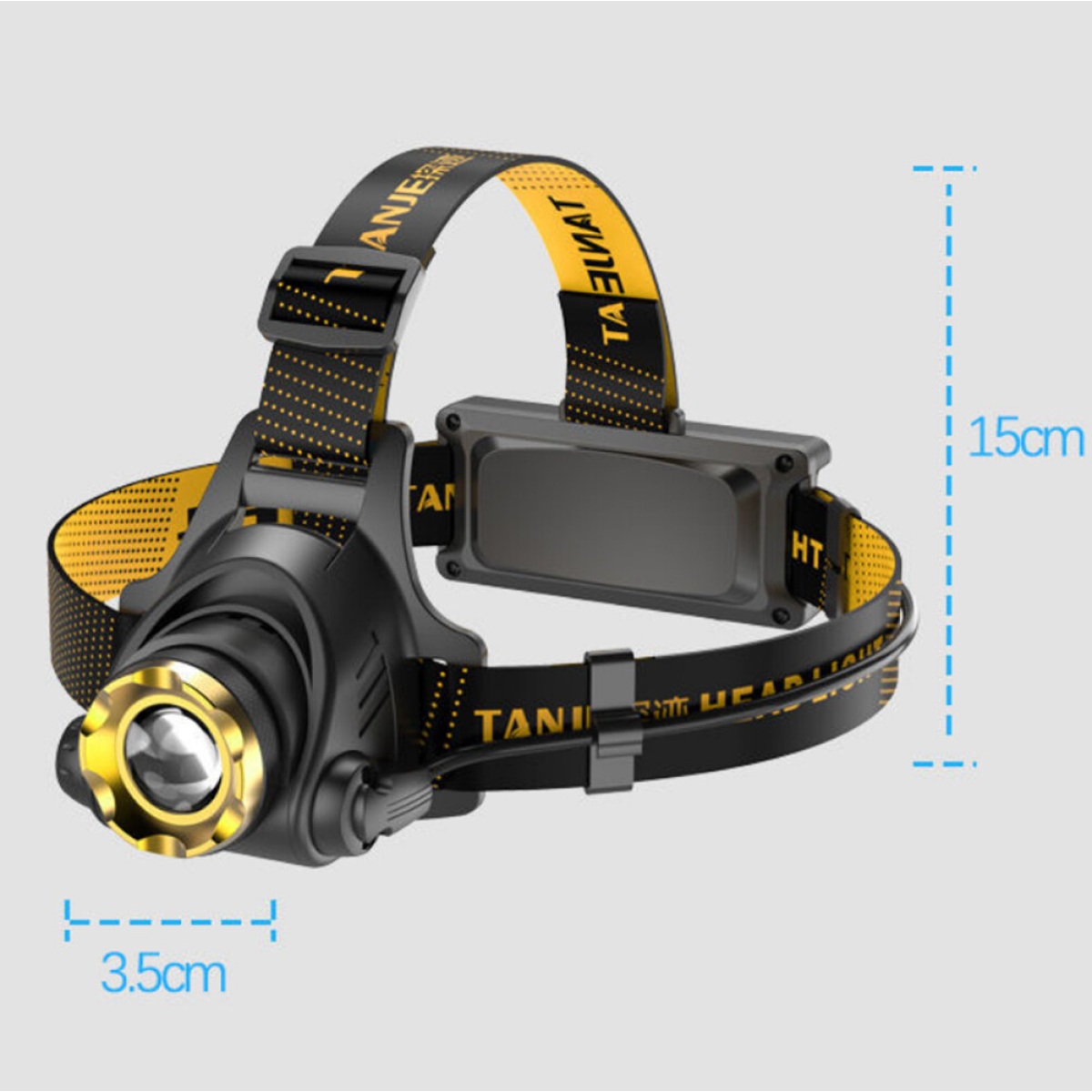 (2 Pack) USB Rechargeable LED Headlamp 3 Modes Head Torch Zoomable Headlight+Car Charger+USB Cable