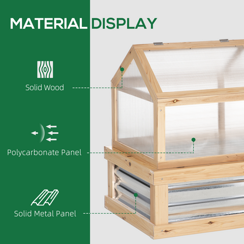 Raised Garden Flower Bed Kit with Greenhouse