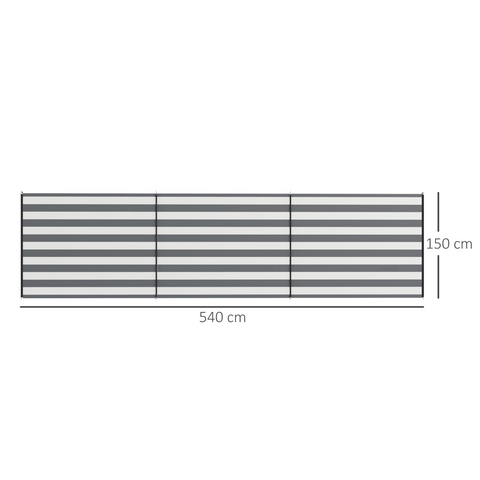Outsunny Camping Windbreak Portable Wind Blocker Privacy Wall, 540cm x 150cm