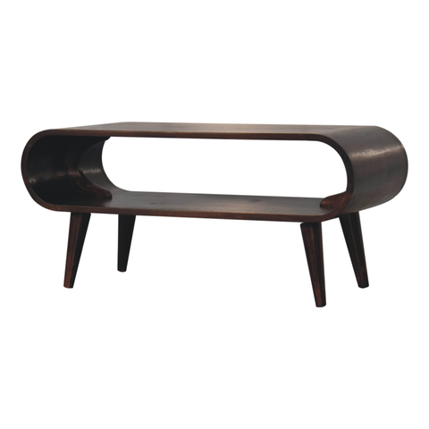Artisan Furniture Solid Wood Amaya Light Walnut Coffee Table, Brown