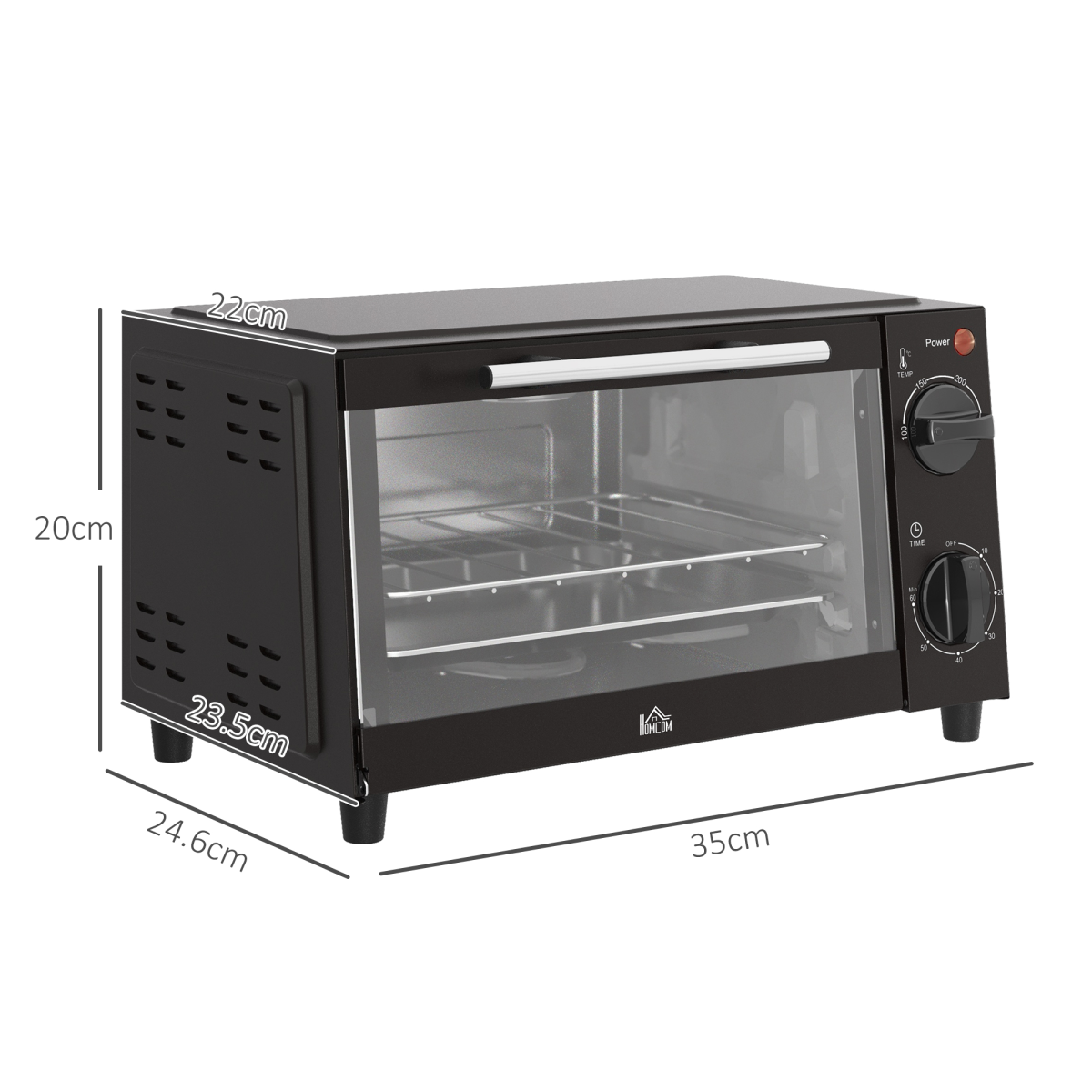 Mini Oven, 9L Countertop Electric Grill, Toaster Oven  750W