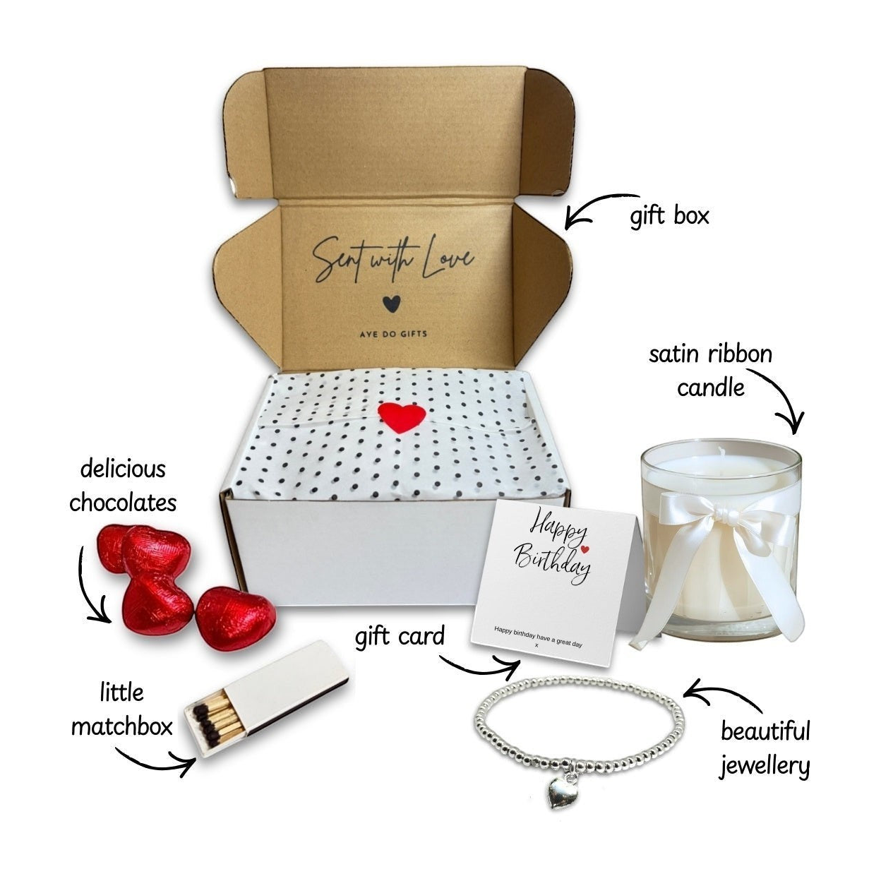Small Best Friend Gift Hamper | Necklace, Chocolates & Candle