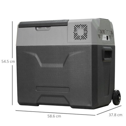 Car Refrigerator, Portable 12/24V 50L Fridge Freezer, Down to -20??HOMCOM