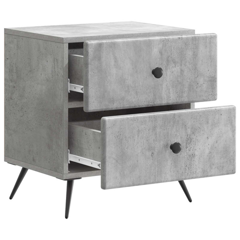 vidaXL Bedside Cabinet with Drawer Concrete Grey 43 x 34.5 x 47.5 cm