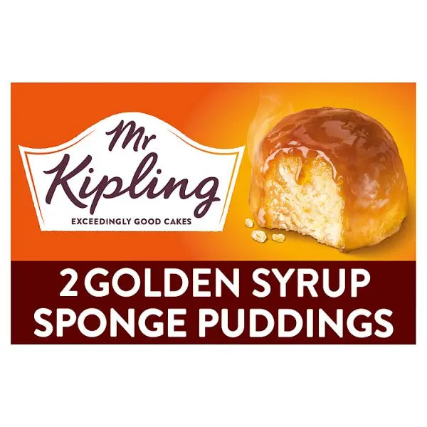 Mr Kipling Golden Syrup Sponge Pudding Desserts 2 x 95g (Case of 4)