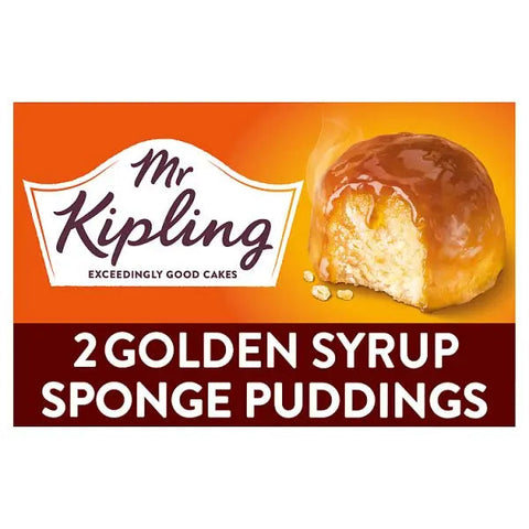Mr Kipling Golden Syrup Sponge Pudding Desserts 2 x 95g (Case of 4)