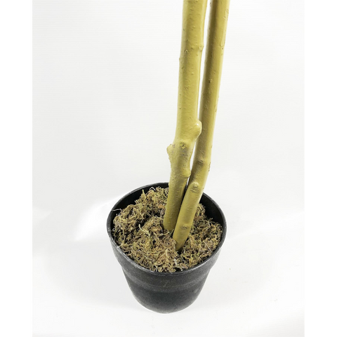 120cm (4ft) Artificial Red Ficus Tree With Gold Metal Planter