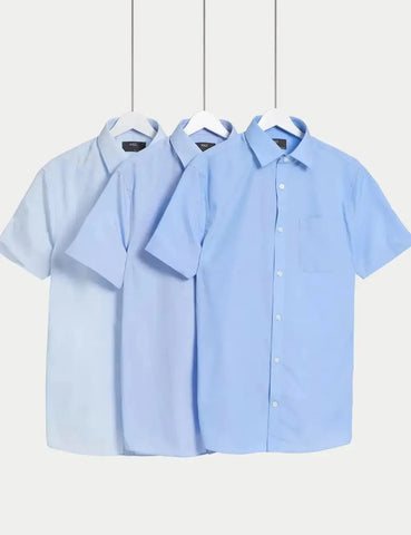 3pk Regular Fit Easy Iron Short Sleeve Shirts