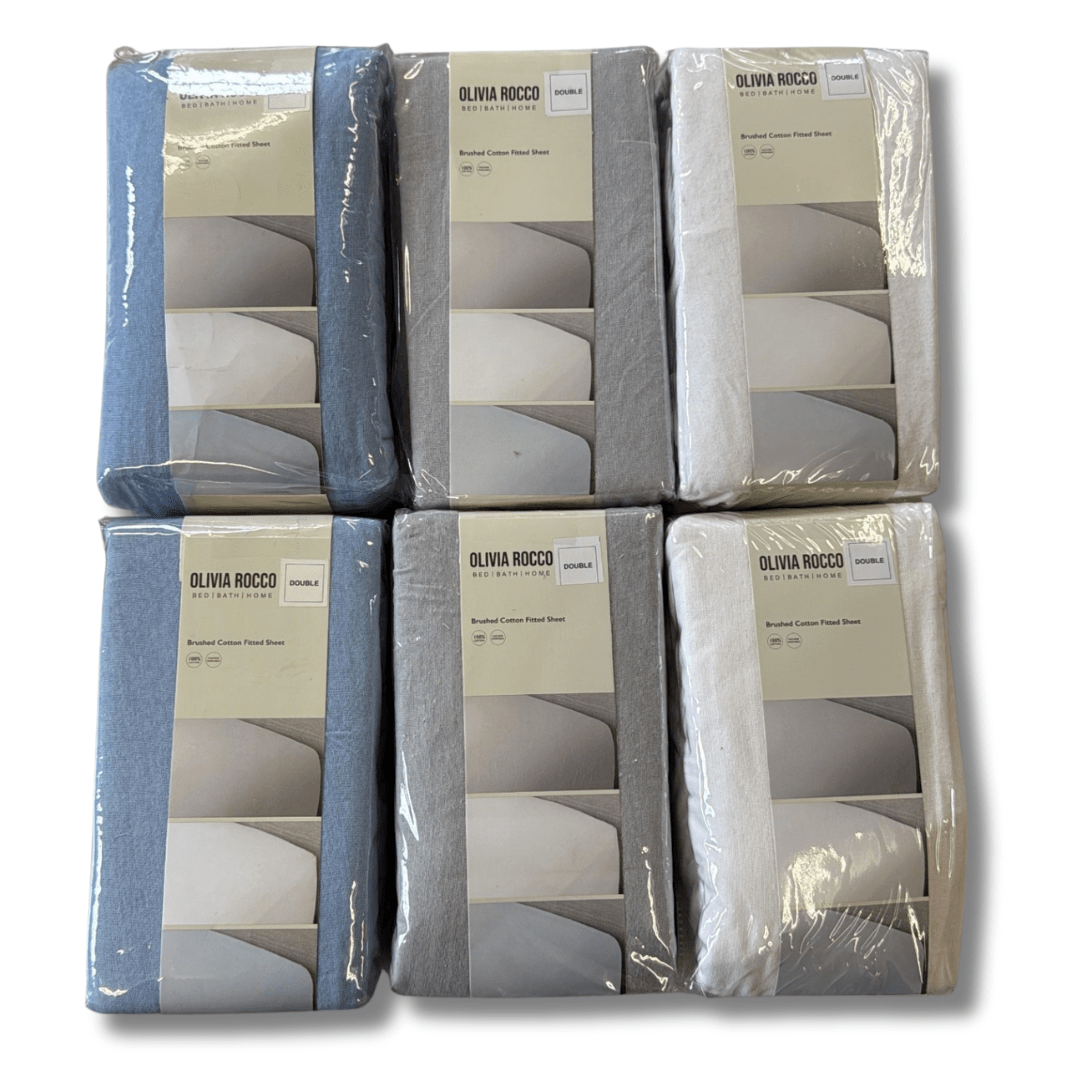 OLIVIA ROCCO 4 Pack Flannelette Fitted Sheets Super Soft Brushed Cotton Bed Sheets Extra Deep Thermal Cosy Luxury Bedding Assorted Colours