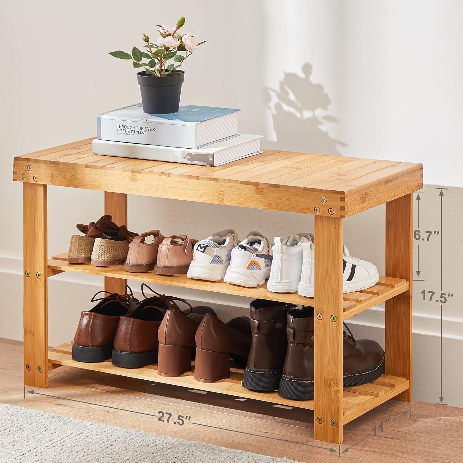 Bamboo Shoe Stand