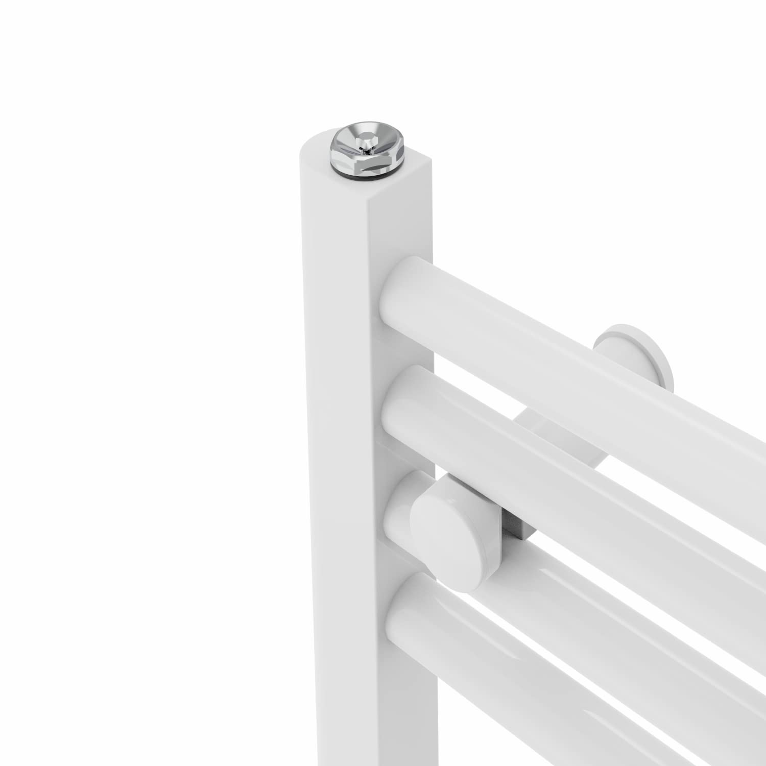 NRG White Heated Towel Rail Straight Designer Bathroom Radiator, 1200×600mm