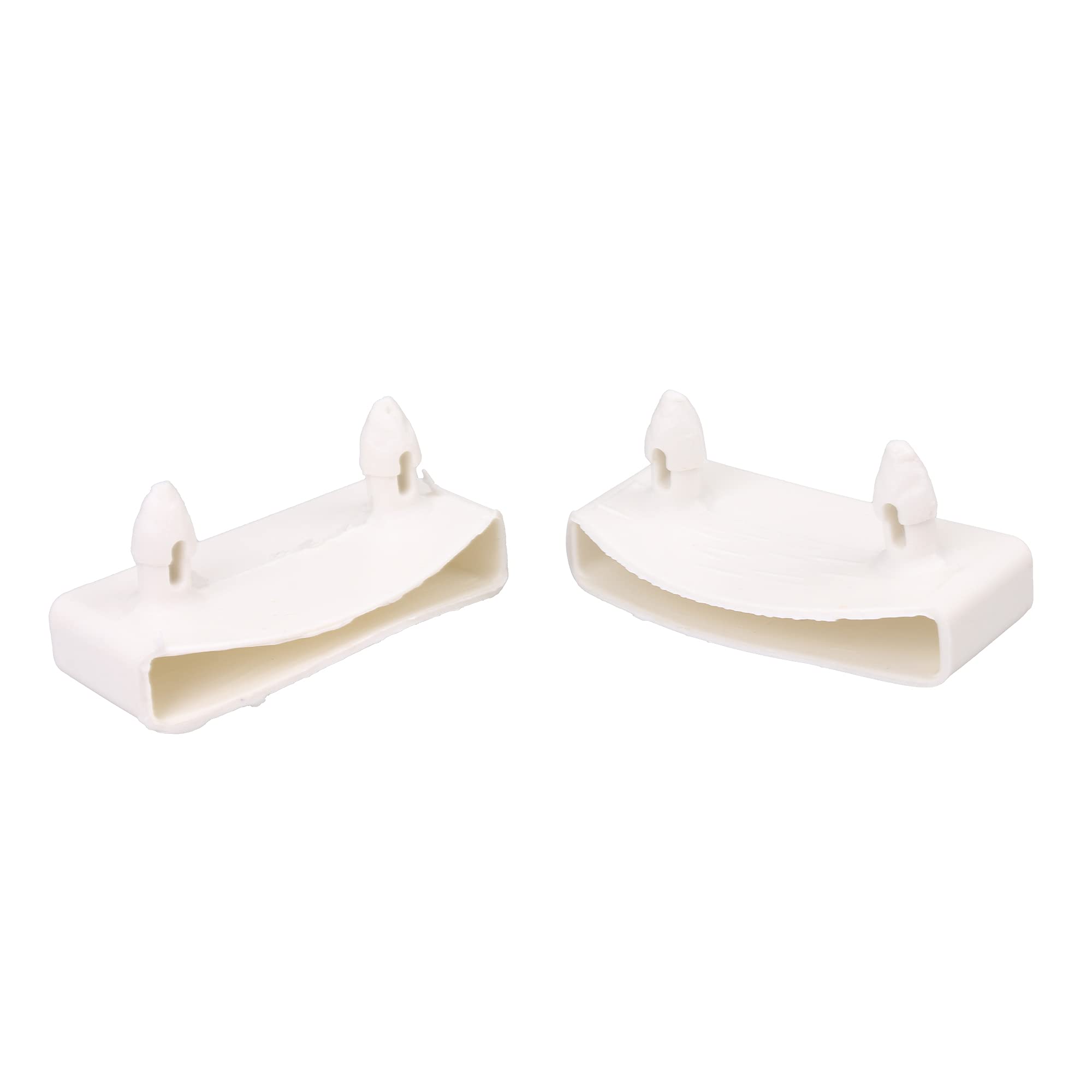 Yibuy 30Pcs Plastic Single End Caps Bed Slat Holders for Holding Bed Accessory White