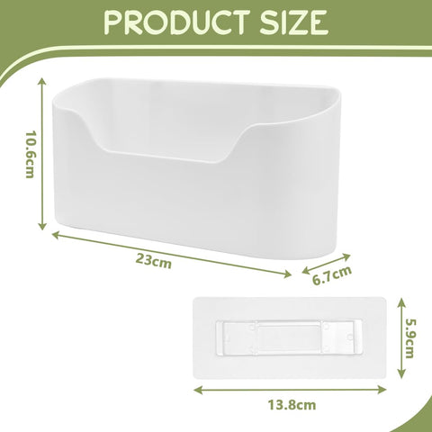 KARBAG 2 Pieces Kitchen Cabinet Door Storage Box, Self-Adhesive Wall Mounted Storage Box Wrap Organizer Container Storage Organizer Space Saving for