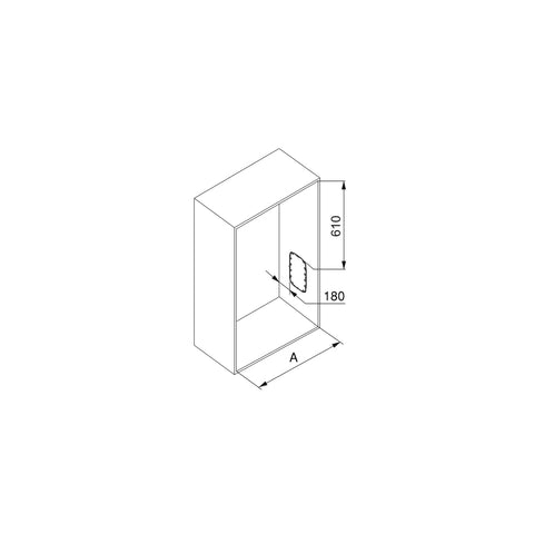 Emuca - Pull Down Hanging Rail for Wardrobe, Pull Down Wardrobe Rail Lift, Adjustable Width 830-1150mm (32,67-45,27 inch), Chromed
