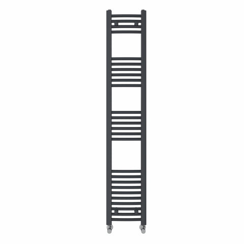 NRG Anthracite Heated Towel Rail Curved Designer Radiator - 1600×300mm
