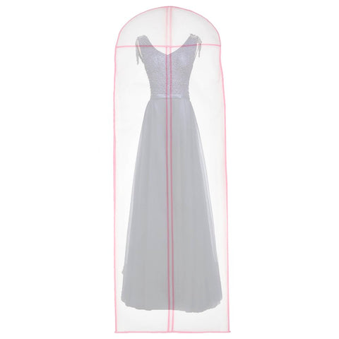 180cm Wedding Dress Bag with Zipper Breathable Clear Garment Bags Dustproof Long Dress Bags Covers Non-woven Bridal Dress Cover Storage Bag Full