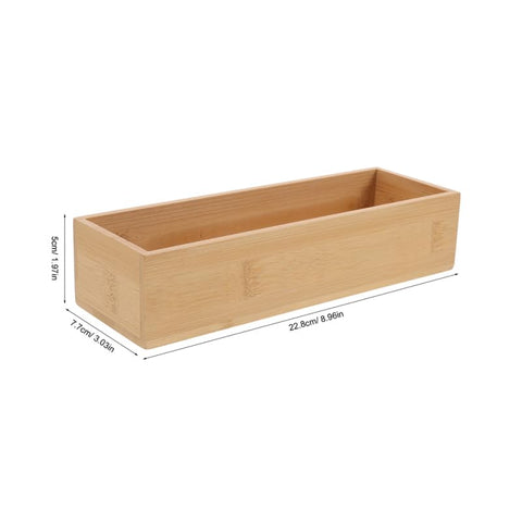 BESPORTBLE Bamboo Storage Box Wooden Small 2pcs Boxes without Lid, Organizer for Home Sundries, Makeup and Jewelry Display