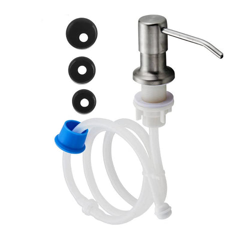 WANGCL Kitchen Sink Soap Dispenser Stainless Steel Lotion Dispenser With 120cm Silicone Hose And 3pcs Compatible Bottle Caps For Home Kitchen