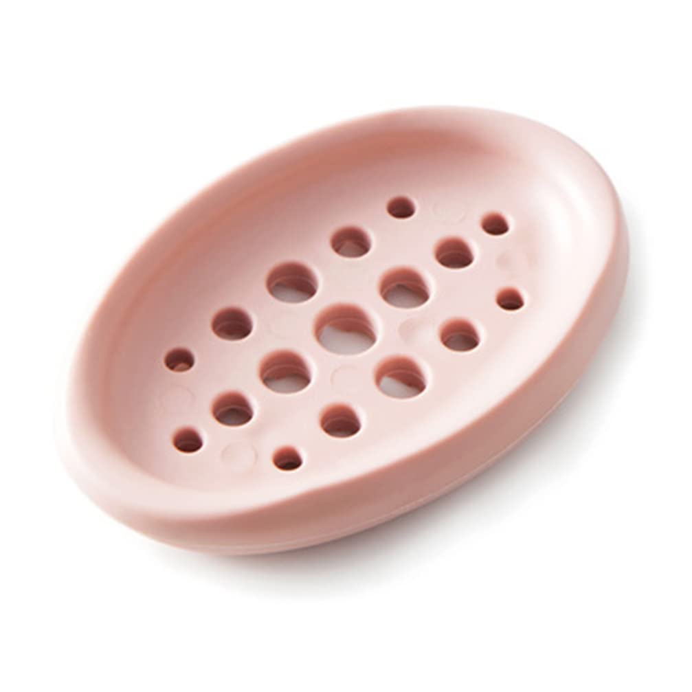 Alipis Silicone Soap Dish With Drainage Oval Soap Holder For Bathroom
