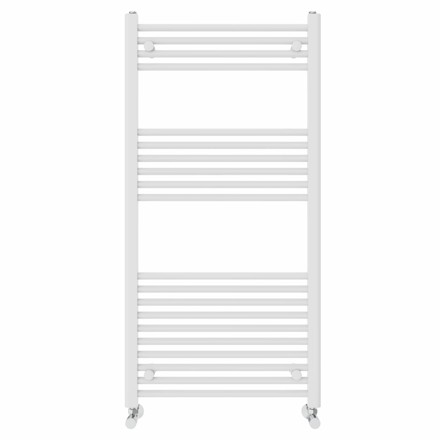 NRG White Heated Towel Rail Straight Designer Bathroom Radiator, 1200×600mm