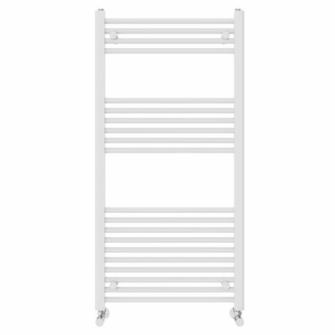 NRG White Heated Towel Rail Straight Designer Bathroom Radiator, 1200×600mm