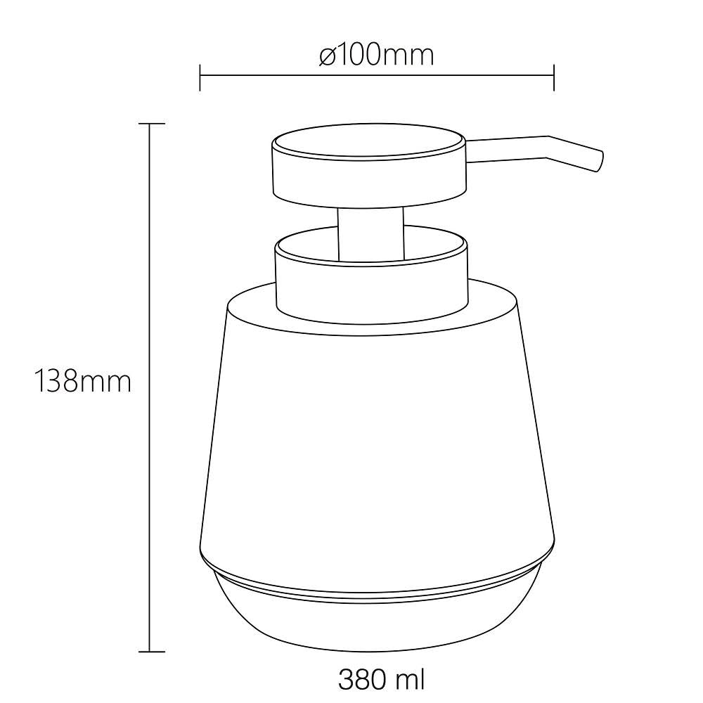 Sealskin Mood Bathroom set - Soap dispenser 380 ml - Toothbrush tumbler - Grey