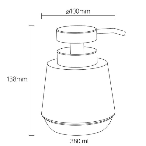 Sealskin Mood Bathroom set - Soap dispenser 380 ml - Toothbrush tumbler - Grey