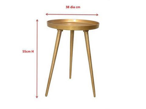 ASPECT Maxine Tripods Metal Side Table (Gold) ST98G