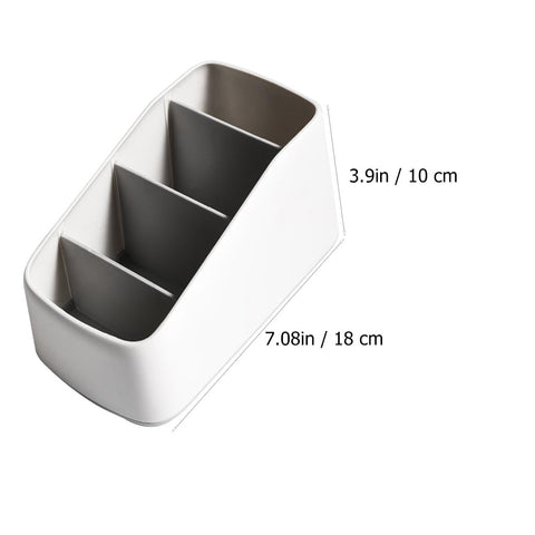CHILDWEET Multi-Grid Remote Control Storage Box Desktop Storage Basket for Sofa Remote Control Holder Cosmetics Organizer Office Bedroom Bathroom