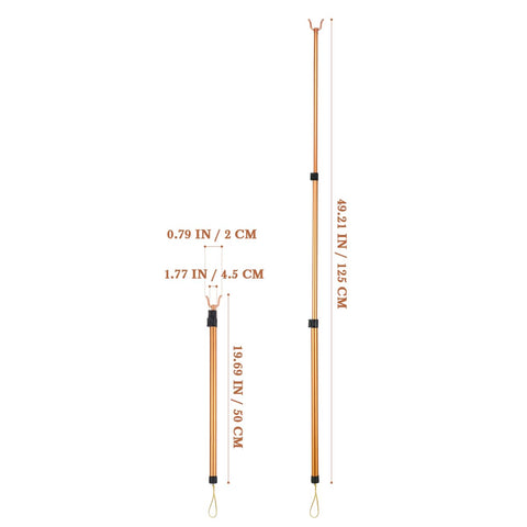 Angoily Telescopic Clothing Pole Clothes Drying Pole Household Clothes Rod Extendable Hanging for Indoor Laundry Use Adjustable Retractable Design