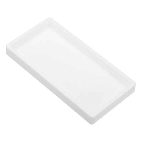 PATIKIL Silicone Bathroom Tray, 8" x 4" Soap Dispenser Tray Jewelry Organizer Dish for Restroom, Dresser, Kitchen Sink for Jewelry, Coin, Key