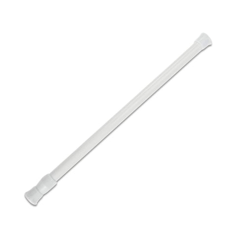 30-50cm Extendable White Net Curtain Rod for Cupboards and Windows